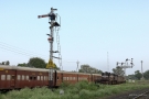Train to Patalpani 011 - More semaphores outside Mhow - the advanced starter and the home signal with 4 arms