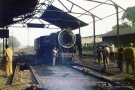 Train to Patalpani 025 - Smokebox of a YP steam loco being cleaned