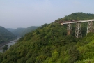 Train to Patalpani 055 - Early morning light catches a train on Ravine Viaduct No.2