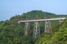 Train to Patalpani 056 - Late running train 52963 to Khandwa crosses Ravine Viaduct No.2