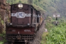 Train to Patalpani 066 - Train 52988 with a banker in tow crosses Ravine Viaduct No.2