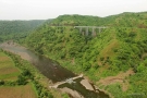 Train to Patalpani 068 - Train 52988 speeds on towards Mhow having crossed Ravine Viaduct No.2