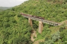 Train to Patalpani 076 - Akola bound train 52975 with a banker in tow crosses Ravine Viaduct No.1