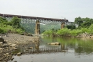 Train to Patalpani 083 - Train 52988 enroute Mhow crosses Choral Bridge No.1