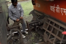 Train to Patalpani 108 - Coupling the loco onto a train can be a dangerous job